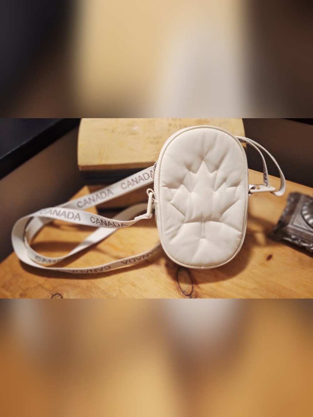 lululemon White Quilted Crossbody Bag